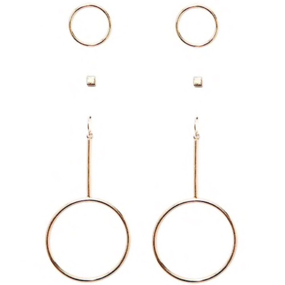 Set of 4 Gold earnings (mix of studs and long) ✨